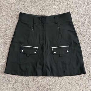 Maggie Lane Skort Shorts Golf Sports Zipper Pockets Black Womens 8